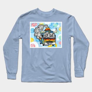 Blue Volcano Bus Long Sleeve T-Shirt